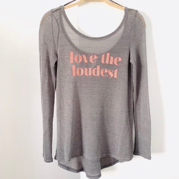Bethany Mota “Love the Loudest” Long Sleeve Top - Picture 2 of 8